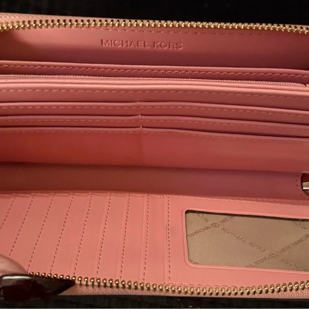 Michael Kors Pink and White MK Cosmetic Bag - Picture 3 of 4